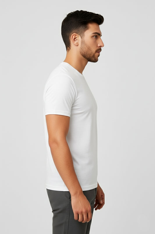 IC4 Men's LuxeFit Solid Tee (White)