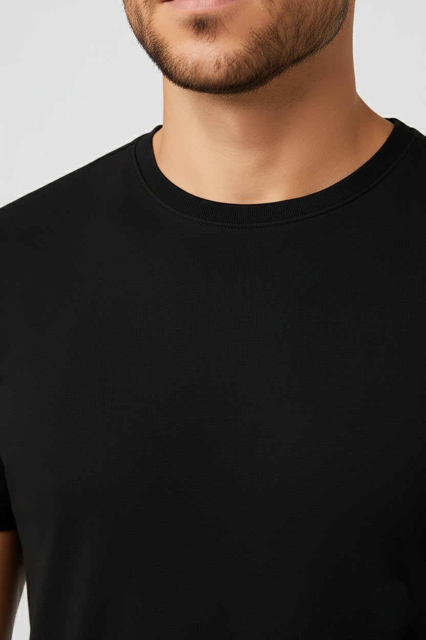 IC4 Men's LuxeFit Solid Tee (Black)