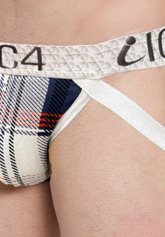 IC4 Men's Checks Jockstrap Brief