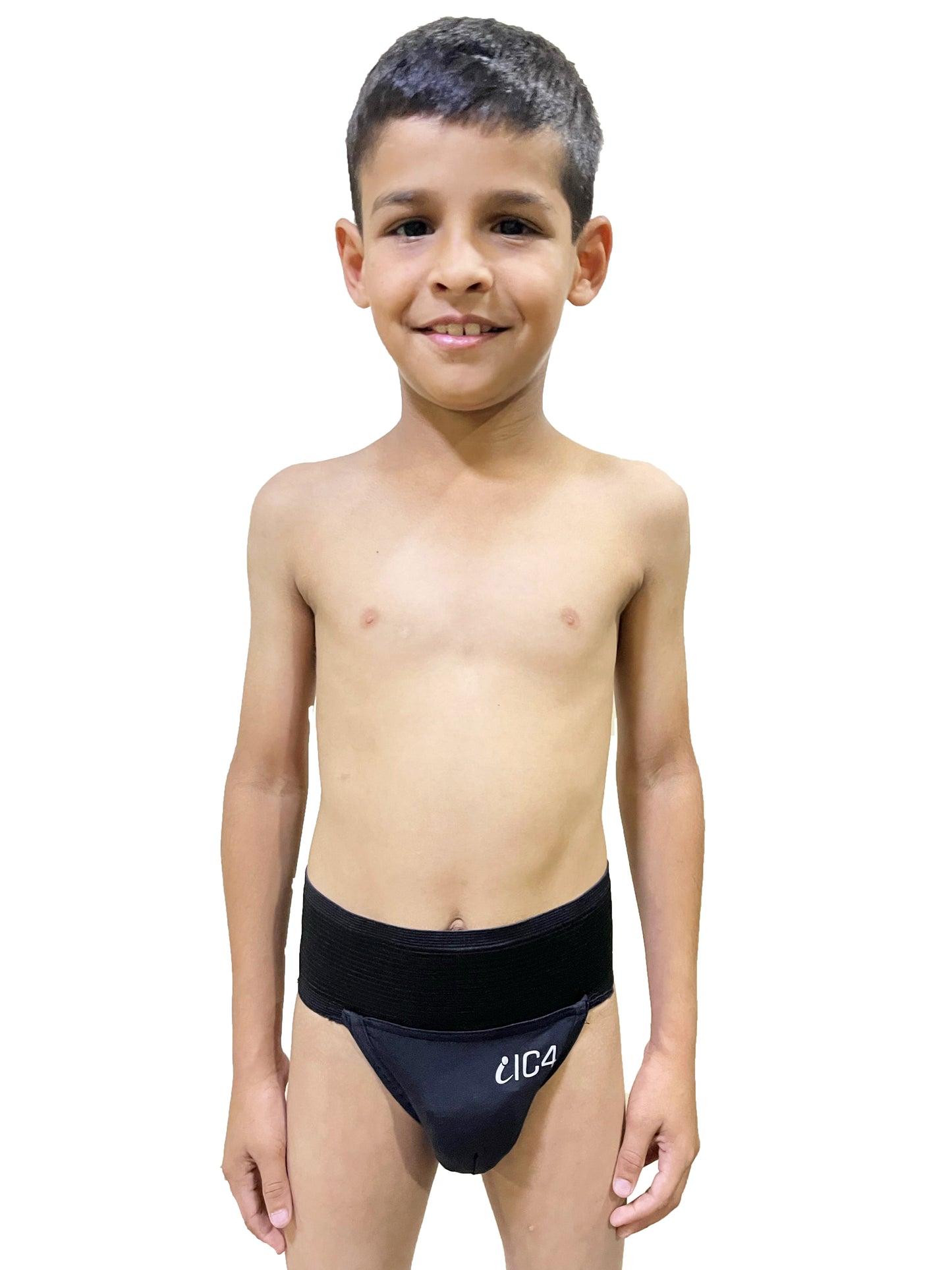 IC4 Boy's Cricket Supporter made in Cotton Elastane fabric - Black