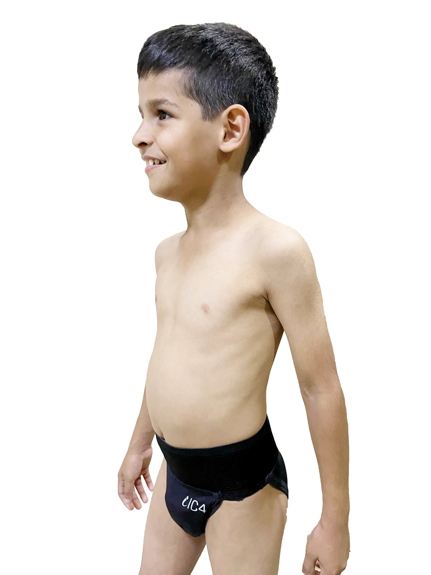 IC4 Boy's Cricket Supporter made in Cotton Elastane fabric - Black