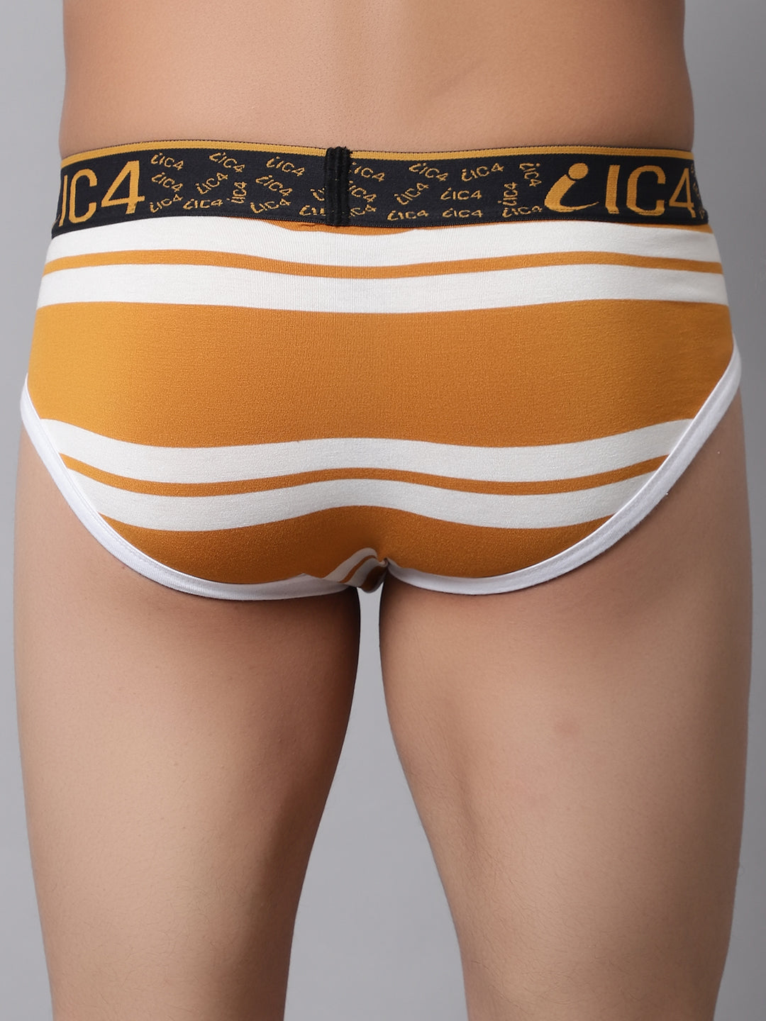 IC4 Men's Modal Elastane stripe brief Combo Pack of 2