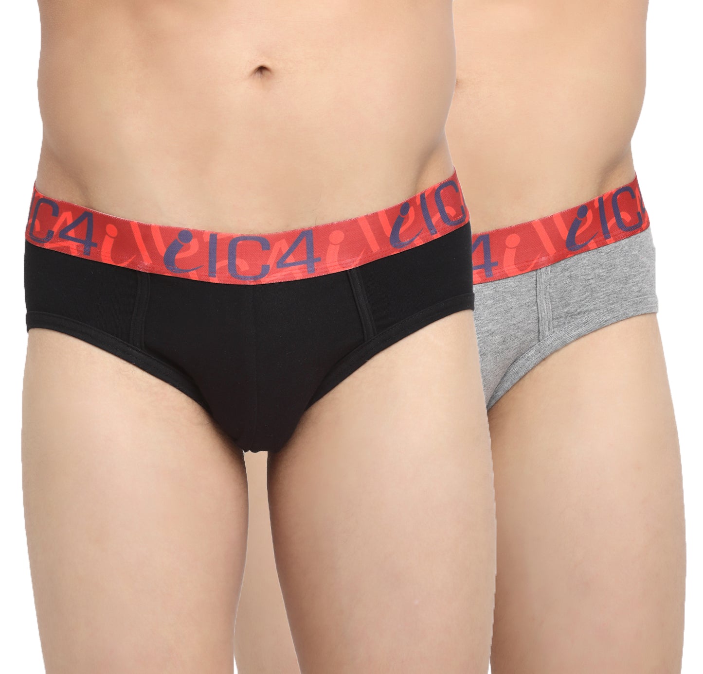 IC4 Men's Cotton Elastane Fashion Brief Combo Pack of 2