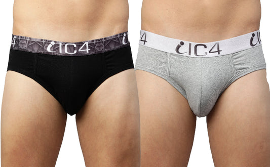 IC4 Men's Combo Pack of 2 Environment Friendly Tencel Lyocell Finer Fashion Brief with Natural Stay fresh Properties