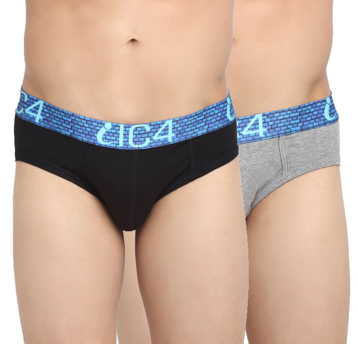 IC4 Men's Cotton Elastane Fashion Brief Combo Pack of 2