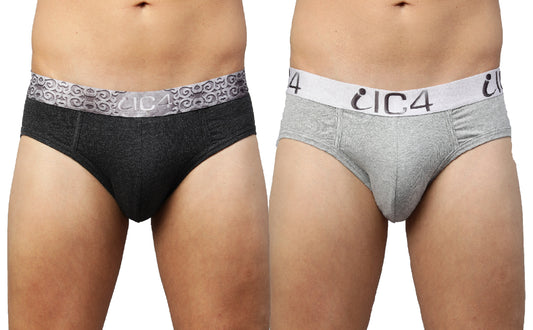 IC4 Men's Combo Pack of 2 Environment Friendly Tencel Lyocell Finer Fashion Brief with Natural Stay fresh Properties