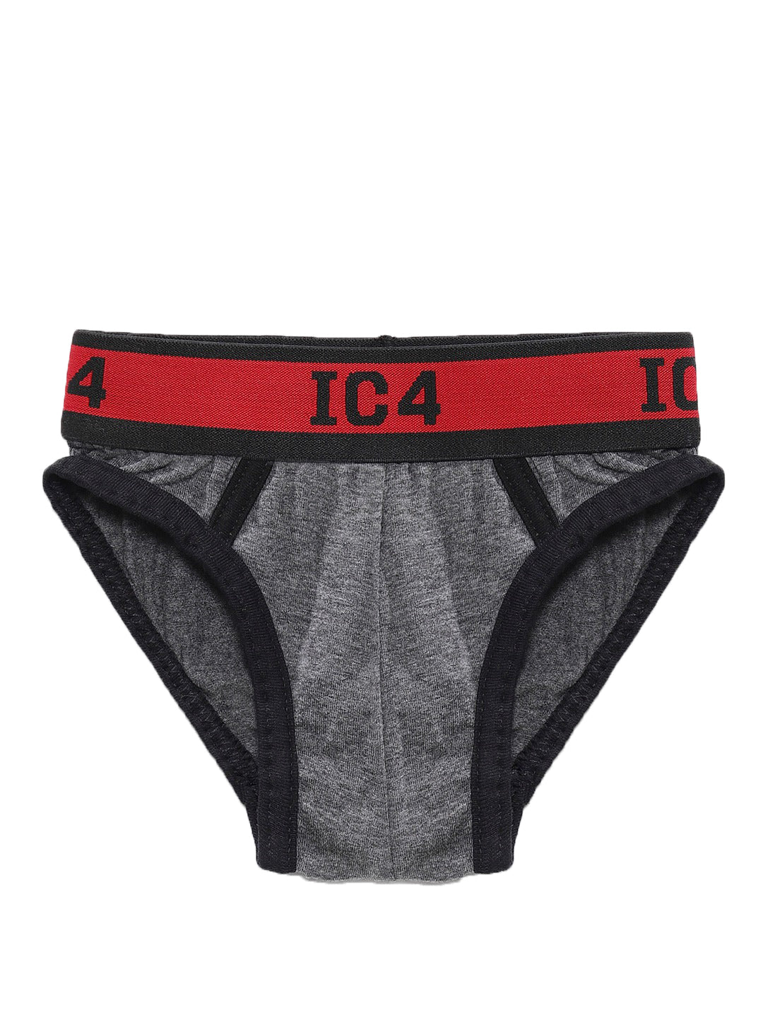 IC4 Boy's Cotton Elastane Brief Charcoal  Combo Pack of 3