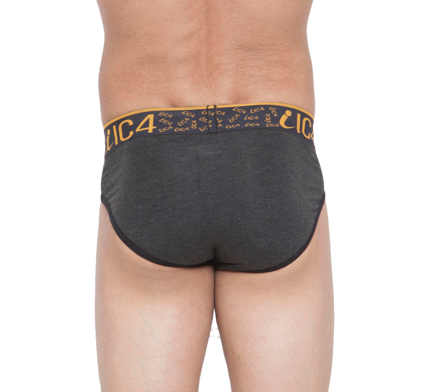 IC4 Men's Cotton Elastane Fashion Brief - Charcoal