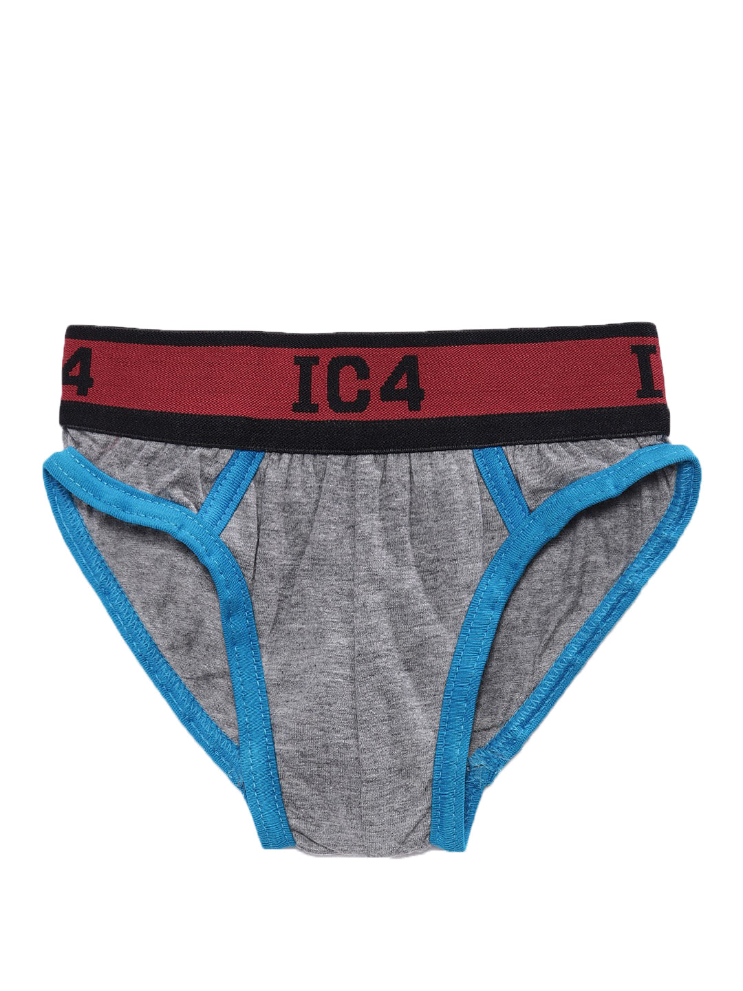 IC4 Boy's Cotton Elastane Brief Grey Combo Pack of 3