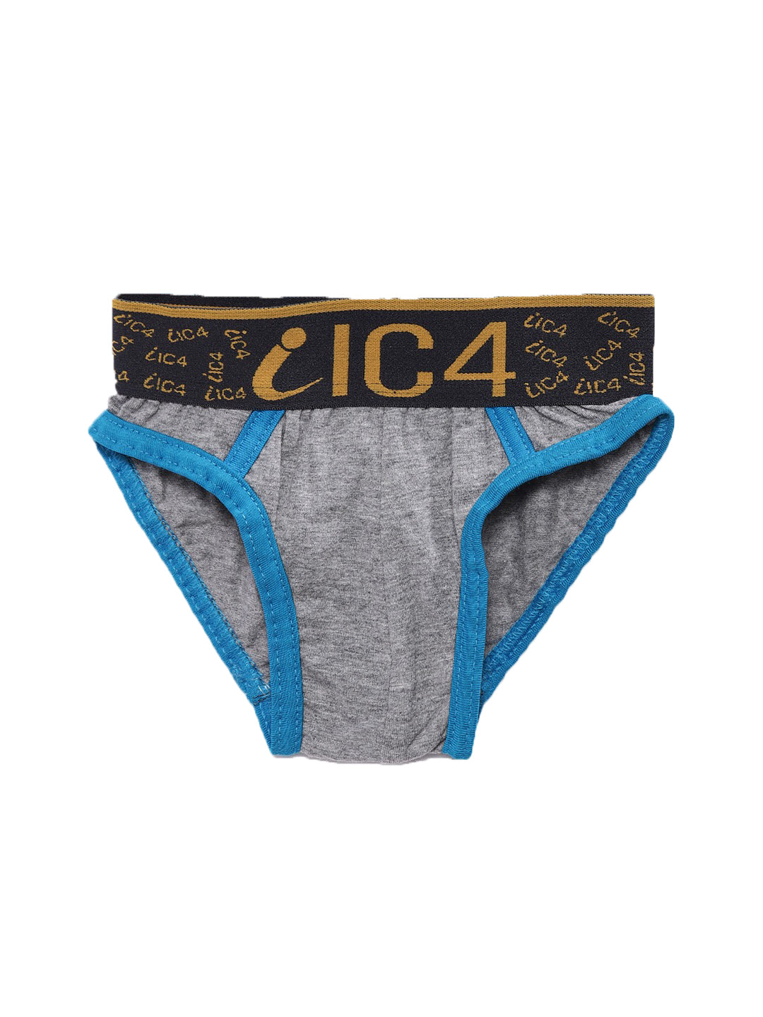 IC4 Boy's Cotton Elastane Brief Grey Combo Pack of 3