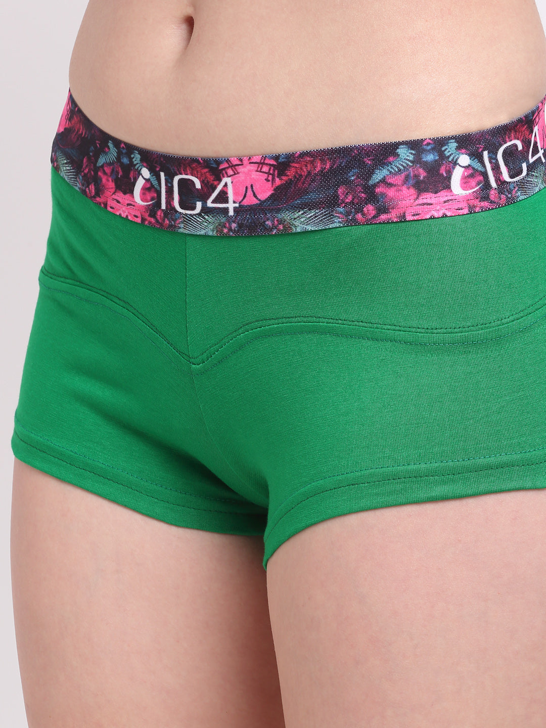 IC4 Women's Cotton Elastane Fashion Boyshorts