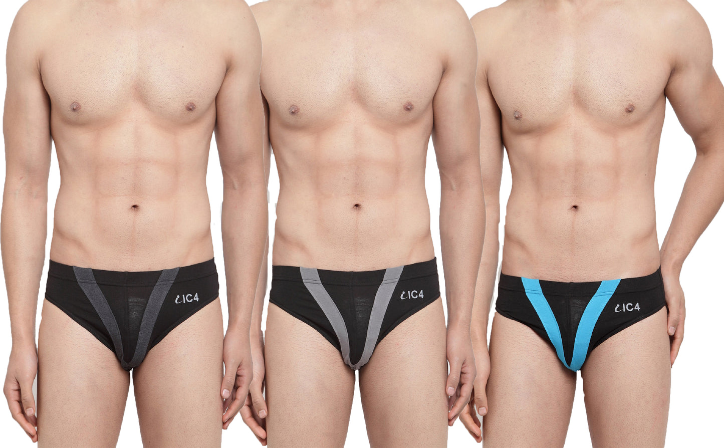 IC4 Men's Designer Brief Combo Pack of 3
