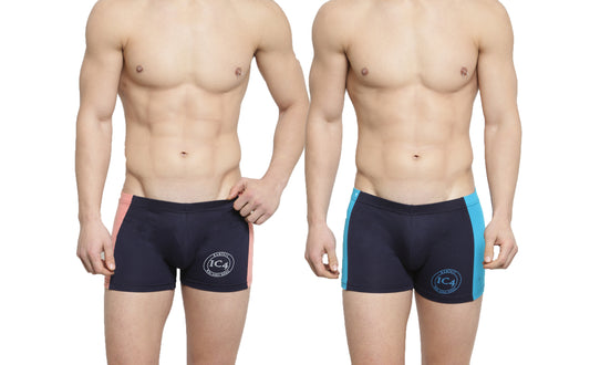 IC4 Men's Cotton Elastane Fashion Trunk Combo Pack of 2