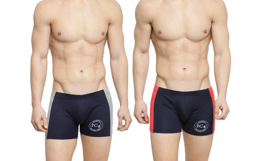 IC4 Men's Cotton Elastane Fashion Trunk Combo Pack of 2