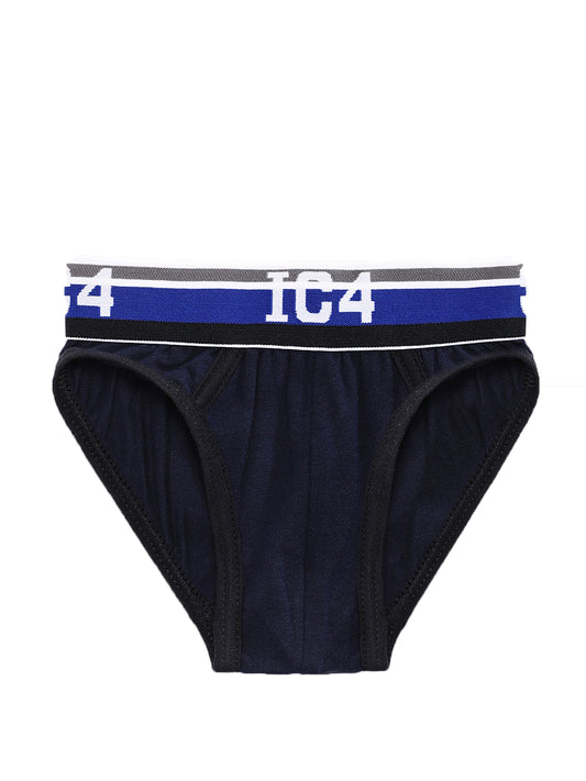 IC4 Boy's Cotton Elastane Brief Navy Combo Pack of 3