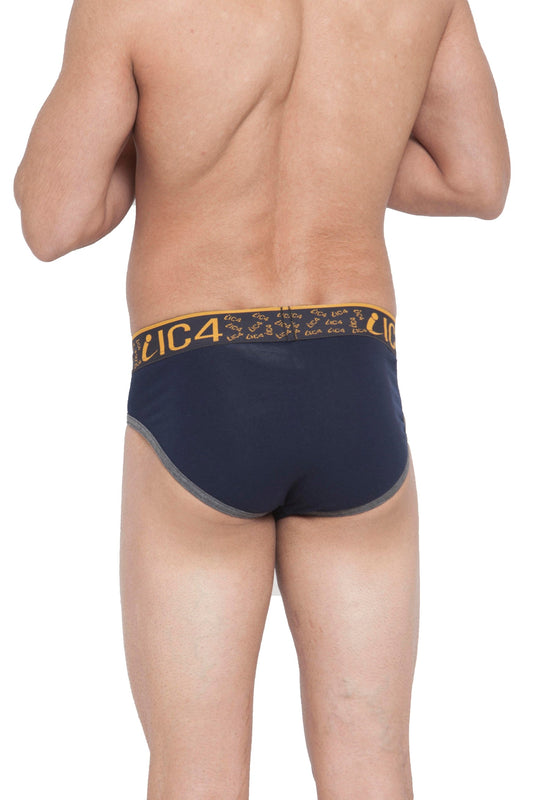 IC4 Men's Cotton Elastane Fashion Brief - Navy