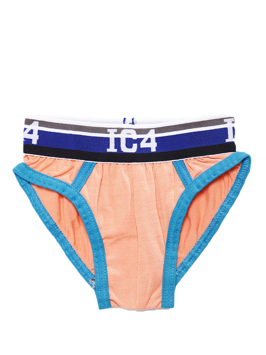 IC4 Boy's Cotton Elastane Brief Orange Combo Pack of 3