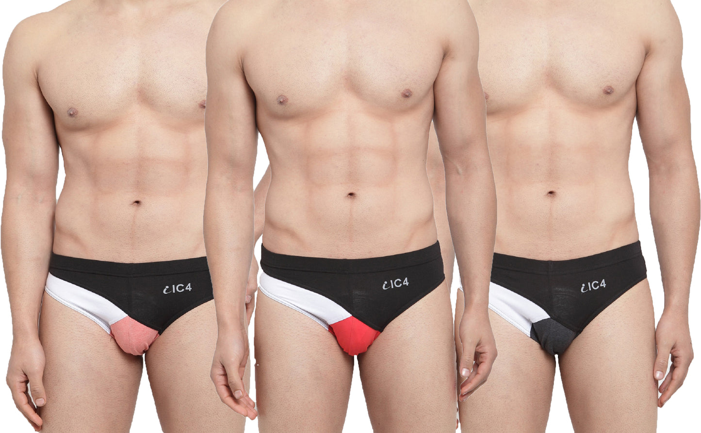 IC4 Men's Designer Brief Combo Pack of 3