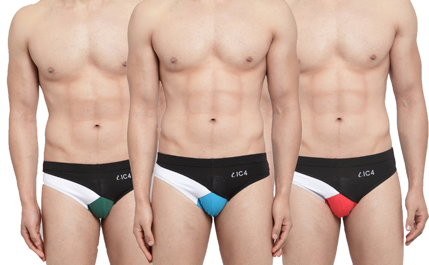IC4 Men's Designer Brief Combo Pack of 3
