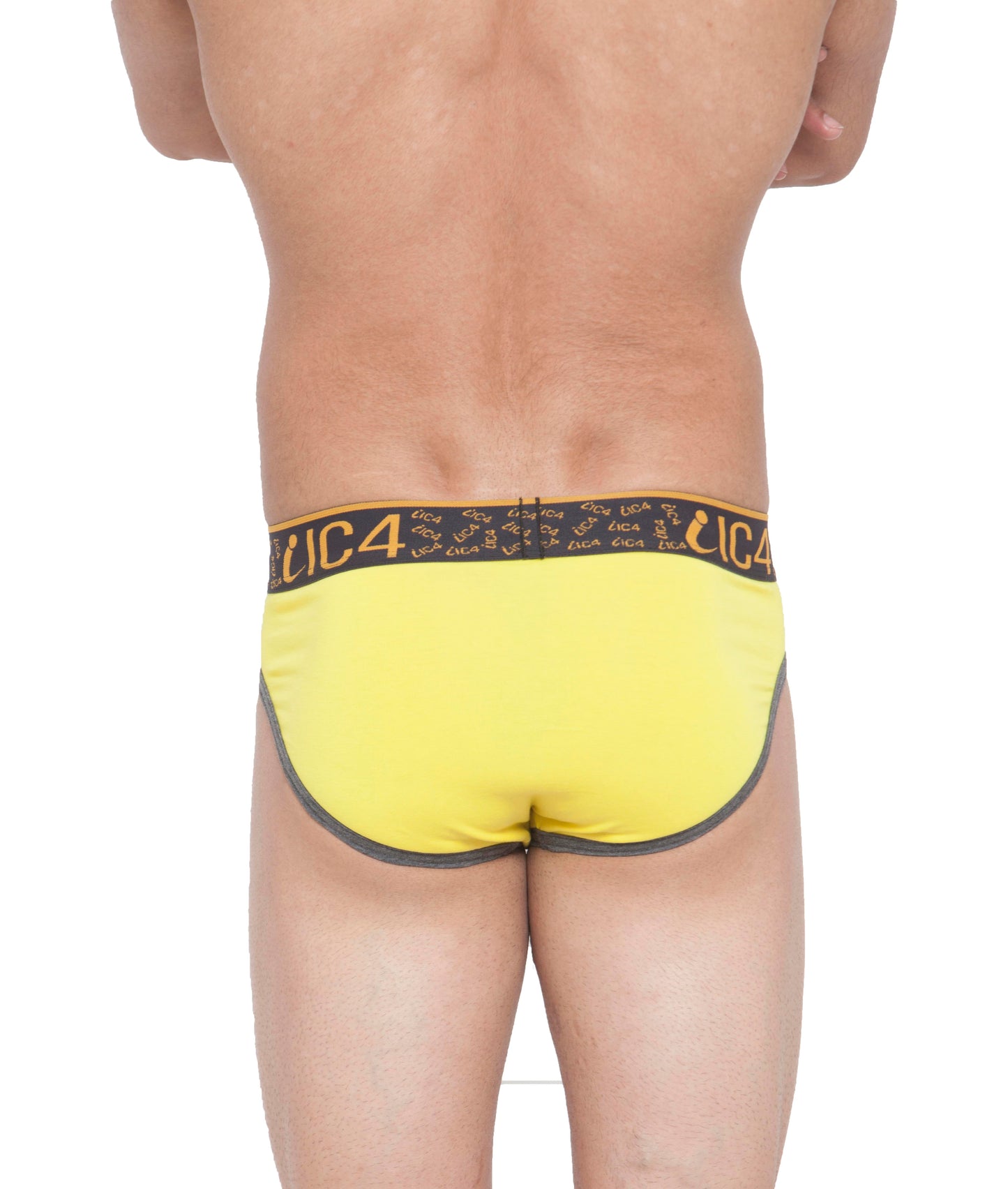 IC4 Men's Cotton Elastane Fashion Brief - Yellow