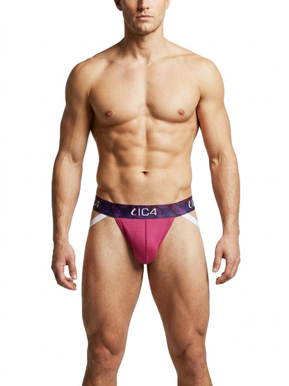 IC4 Men's Solid Pink Jockstrap Combo Pack of 2