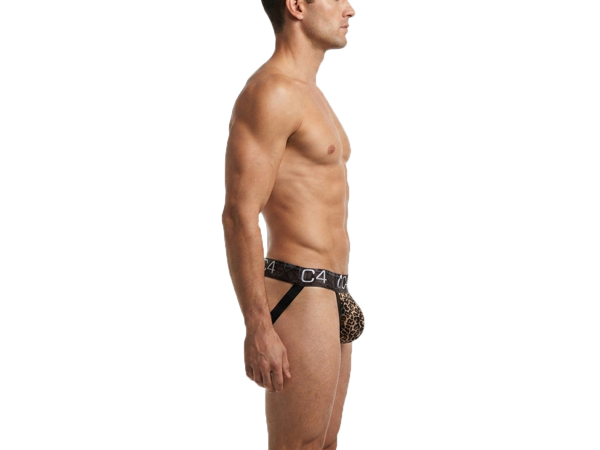 IC4 Men's Alpha Leopard Jockstrap Combo Pack of 2