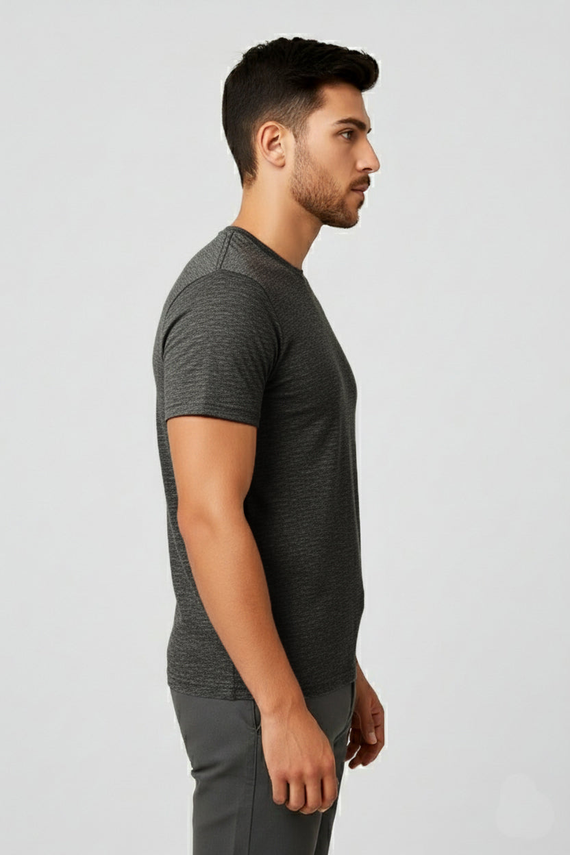 IC4 Men's LuxeFit Solid Tee (Charcoal)