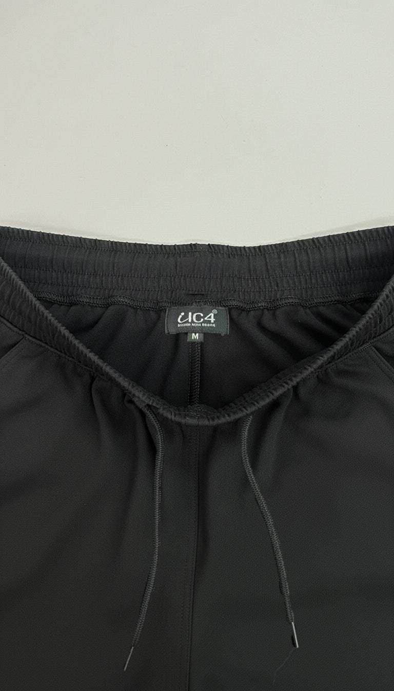 IC4 Men's Versatile Solid Track Pants (Black)