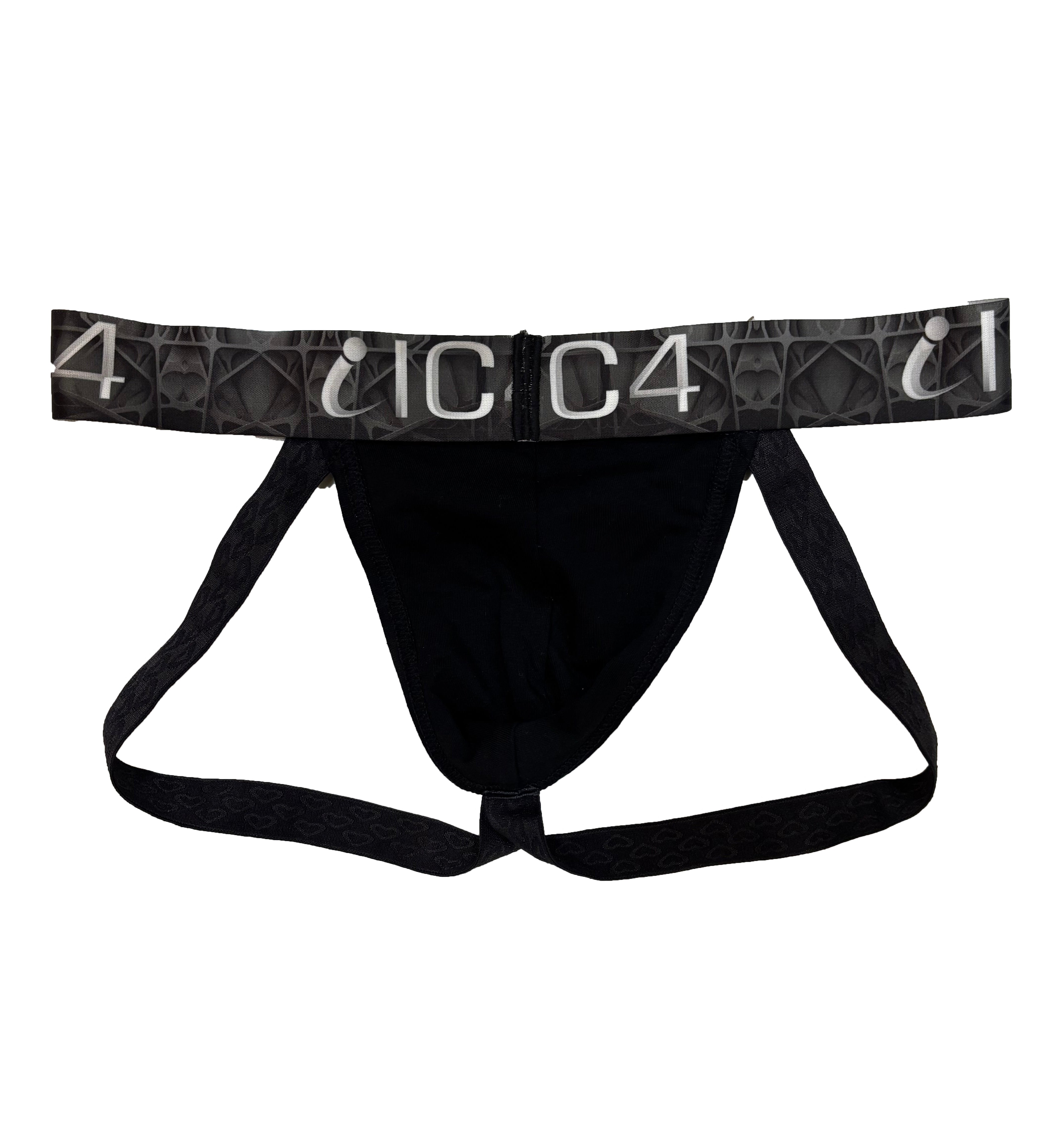 IC4 Men's Solid Black Jockstrap