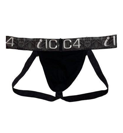 IC4 Men's Solid Black Jockstrap