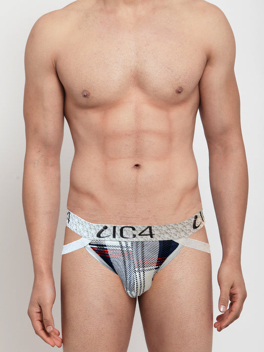 IC4 Men's Checks Jockstrap Brief