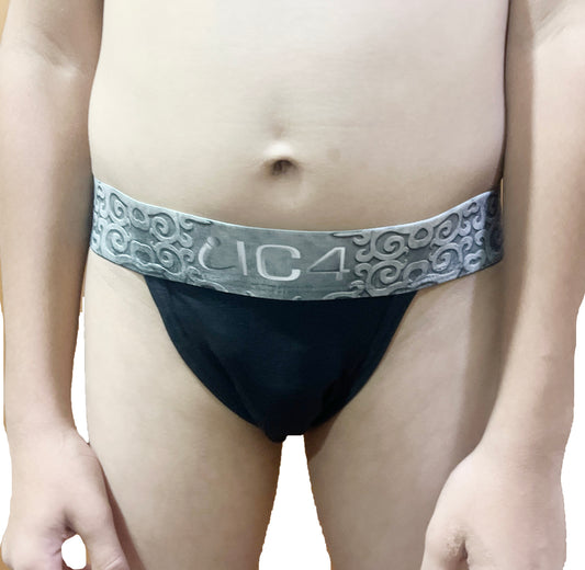 IC4 Boy's Neo Cricket Supporter made in Cotton Elastane fabric - Black