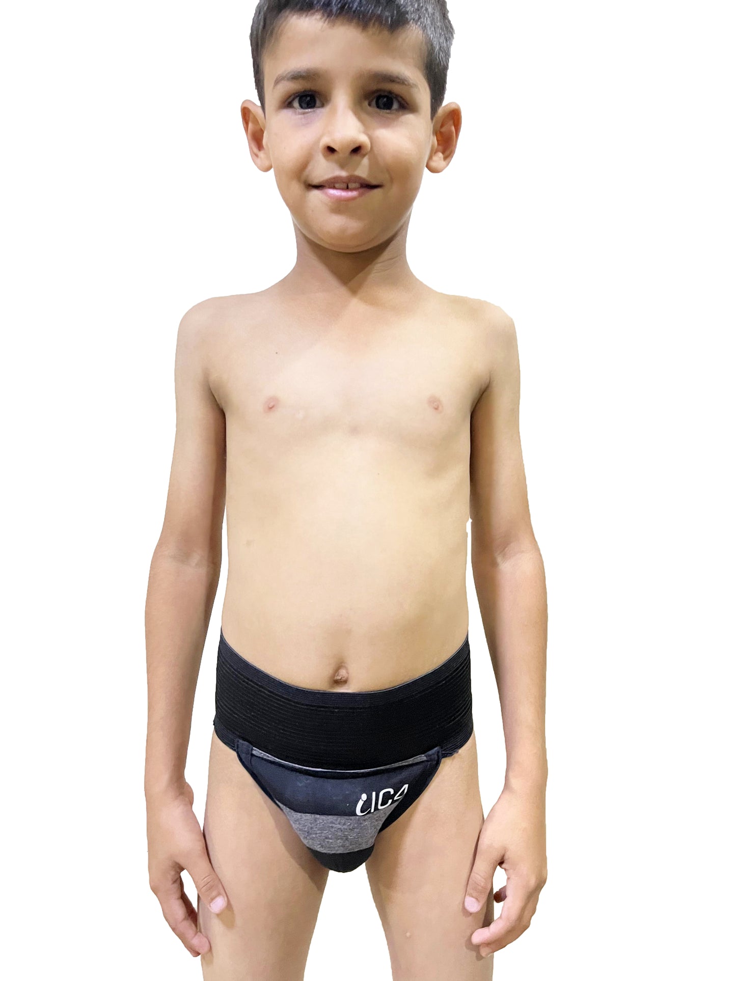 IC4 Boy's Cricket Supporter made in Cotton Elastane Fabrics - Coal