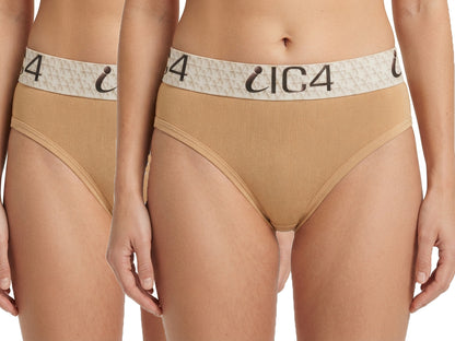 IC4 Women's Solid Hipster Combo Pack of 2