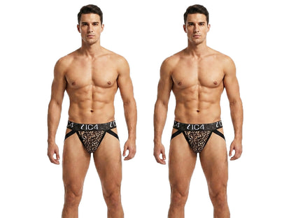 IC4 Men's Alpha Leopard Jockstrap Combo Pack of 2