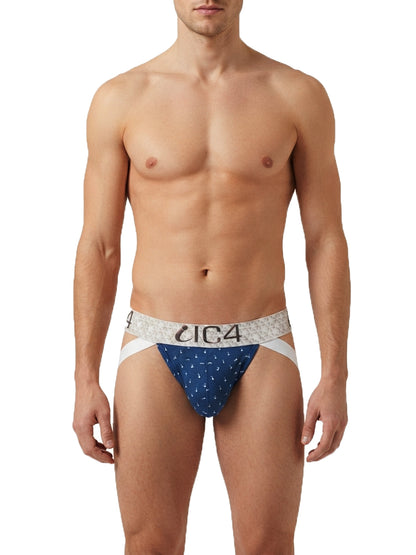 IC4 Men's Printed Jockstrap Brief (Royal Blue)