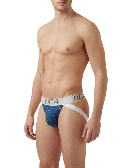 IC4 Men's Printed Jockstrap Brief (Royal Blue)