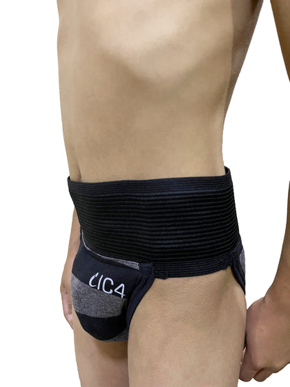 IC4 Boy's Cricket Supporter made in Cotton Elastane Fabrics - Coal