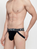 Load image into Gallery viewer, IC4 Men&#39;s Solid Black Jockstrap
