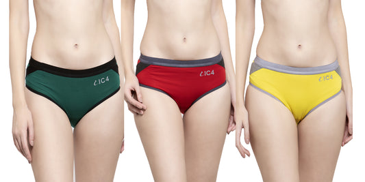 IC4 Women's Designer Hipster Panty Combo Pack of 3