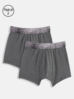 Load image into Gallery viewer, IC4 Boy&#39;s Fashion Trunk Combo Pack of 2, Charcoal Color
