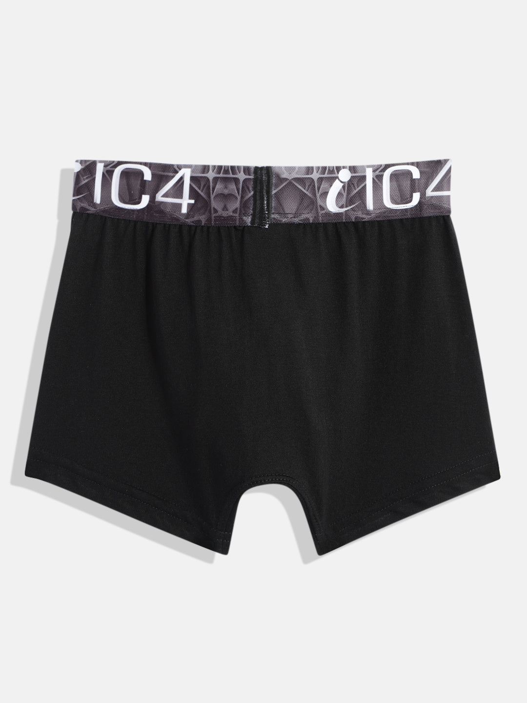 IC4 Boy's Cotton Elastane Fashion Trunk Combo Pack of 2, Black Color