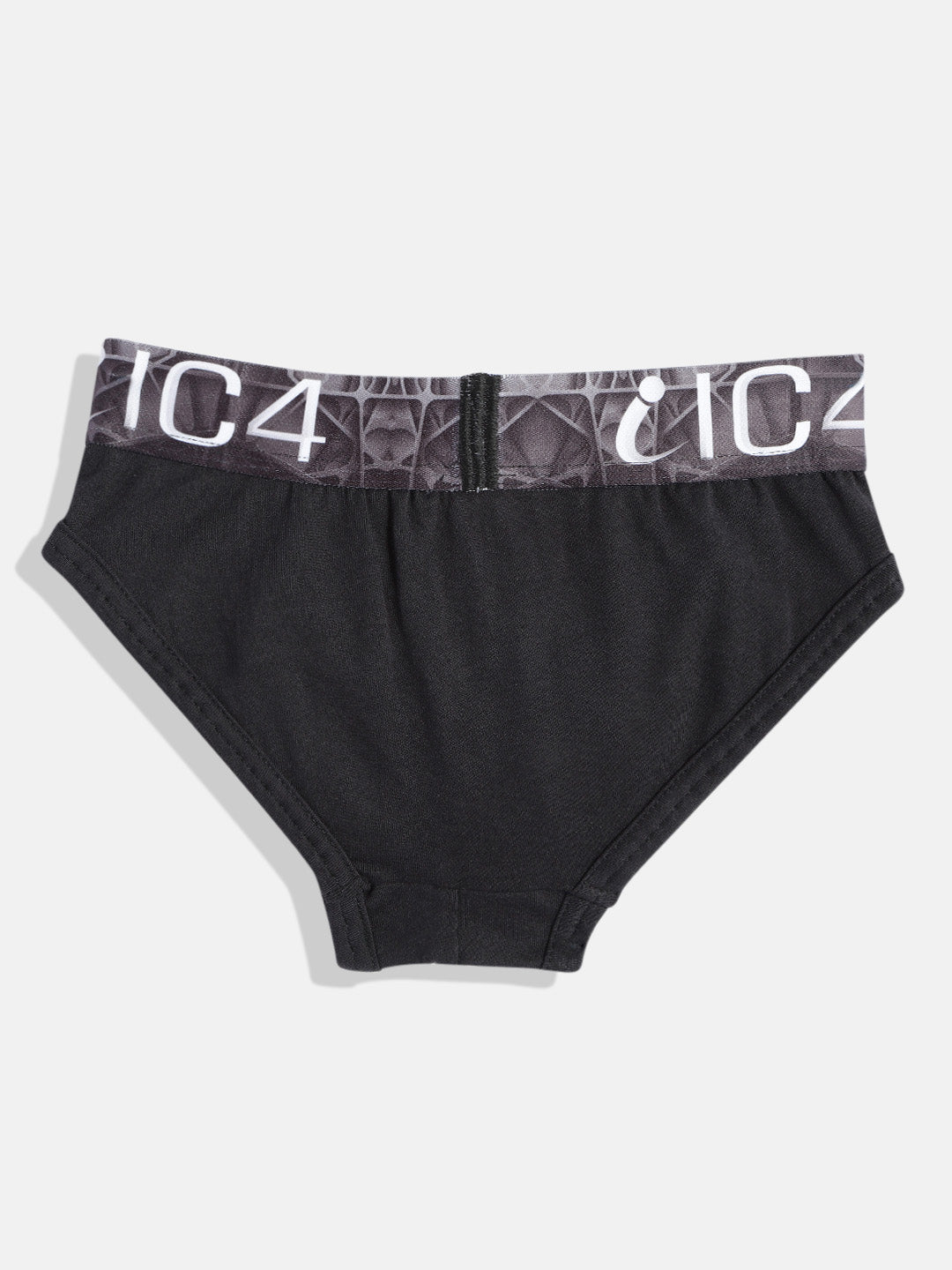 IC4 Boy's Cotton Elastane Fashion Brief Combo Pack of 2 Black