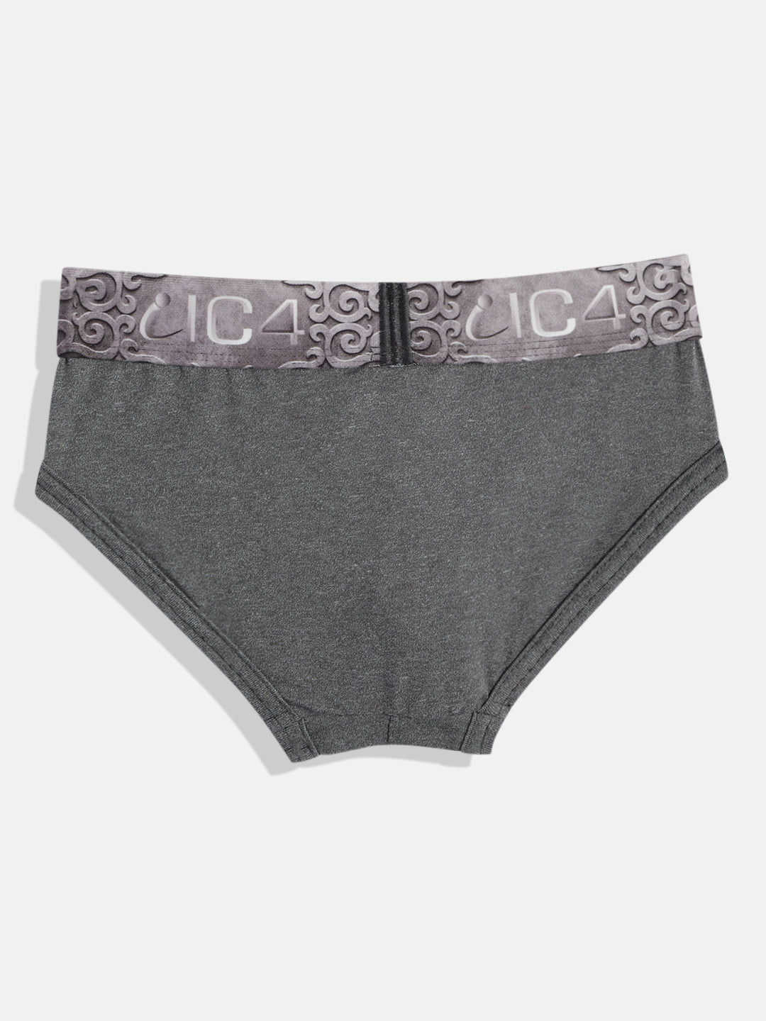 IC4 Boy's Cotton Elastane Fashion Brief Combo Pack of 2 Charcoal