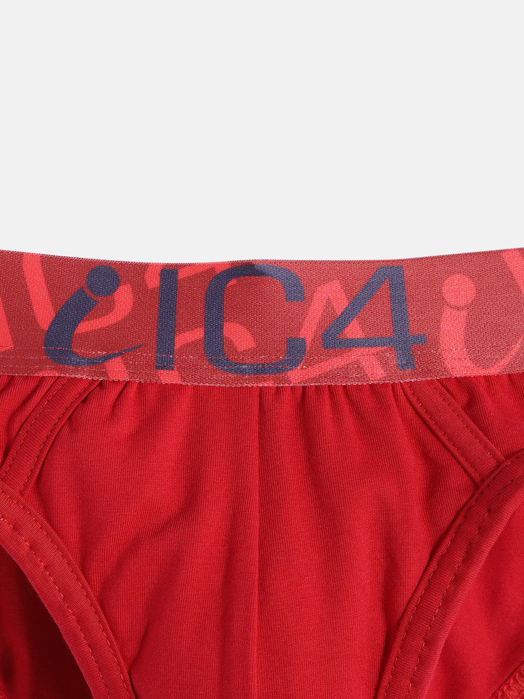 IC4 Boy's Cotton Elastane Fashion Brief Combo Pack of 2 Red