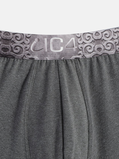 IC4 Boy's Cotton Elastane Fashion Trunk Combo Pack of 2, Charcoal Color