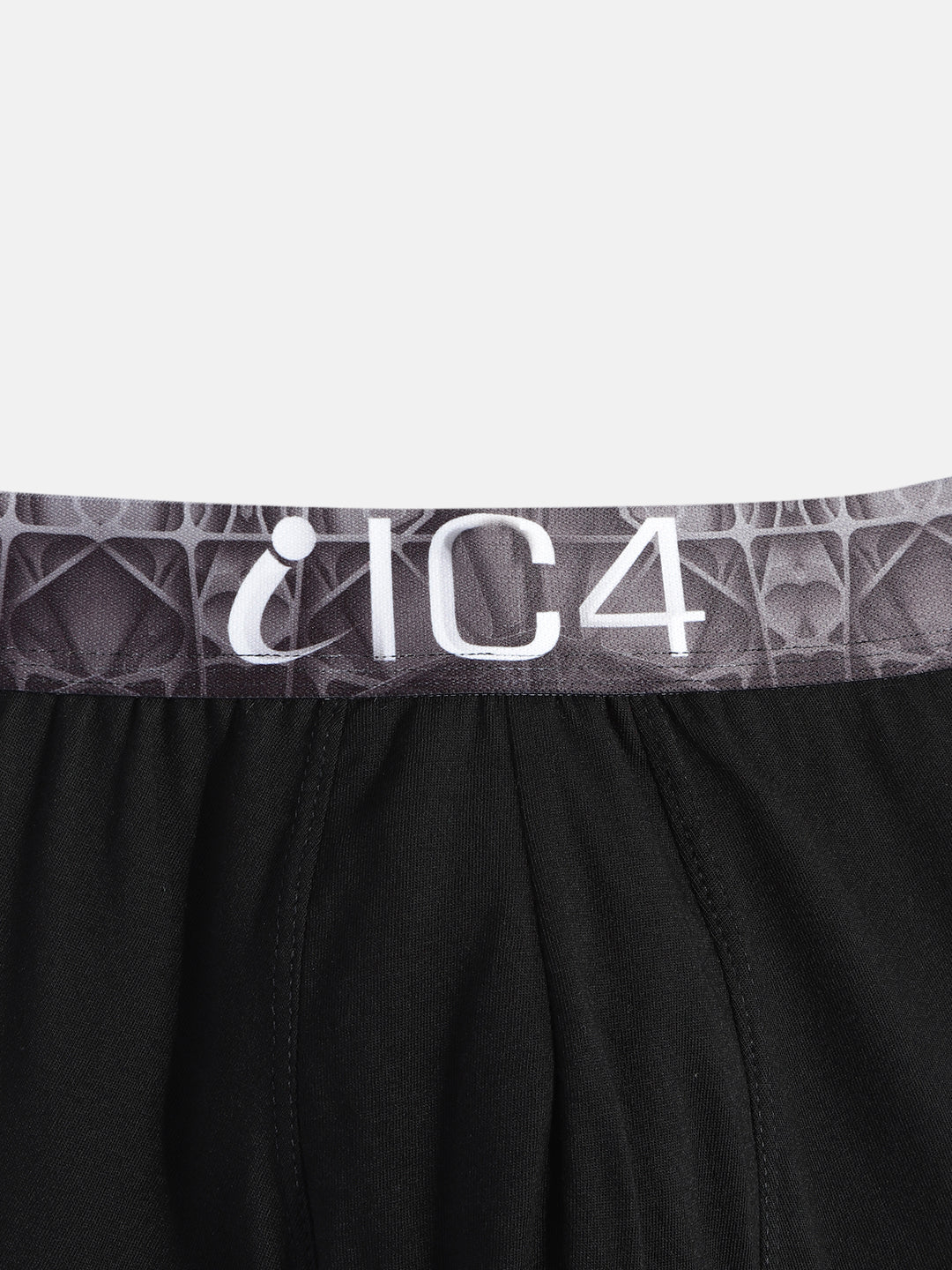 IC4 Boy's Cotton Elastane Fashion Trunk Combo Pack of 2, Black Color