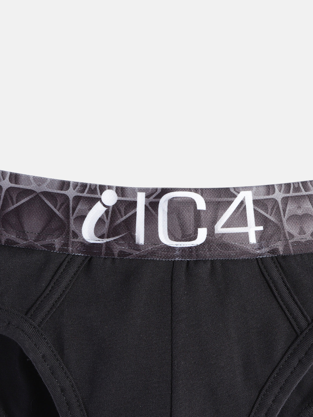 IC4 Boy's Cotton Elastane Fashion Brief Combo Pack of 2 Black