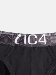 IC4 Boys Fashion Brief Combo Pack of 2 Black