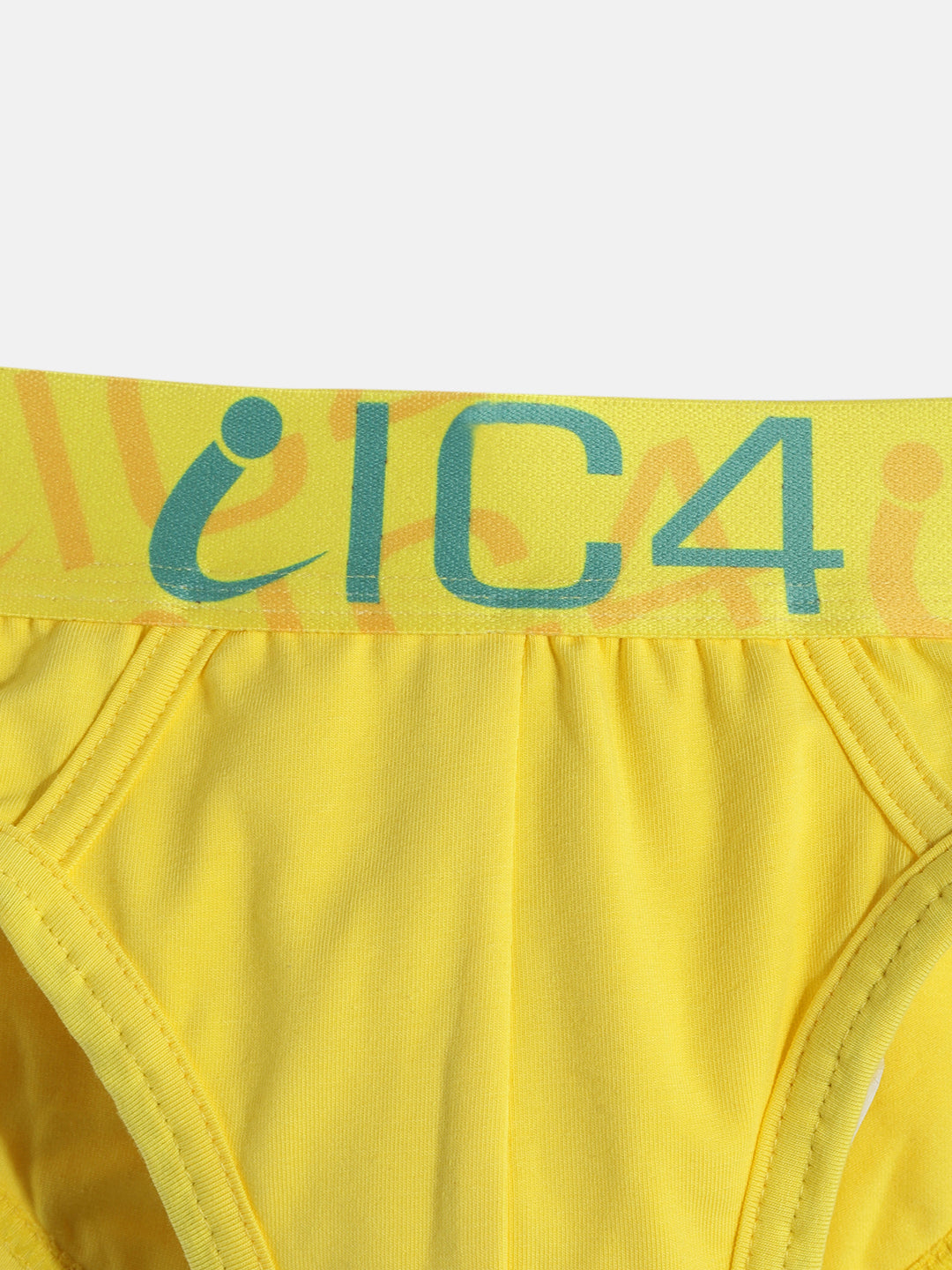 IC4 Boy's Cotton Elastane Fashion Brief Combo Pack of 2 Yellow